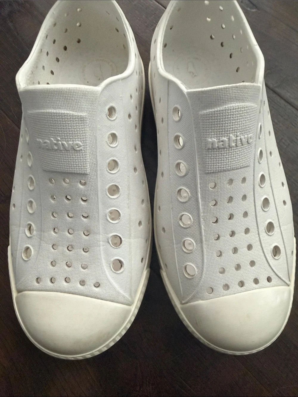Native Kids White Slip-On Water Shoes